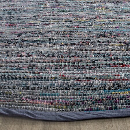 Safavieh Rag Square Rugs, Purple and Multi Color - 4 x 4 ft. RAR121D-4SQ